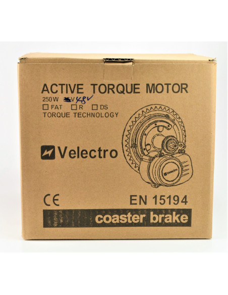 Elcykel kit - Velectro 250W krankmotor med fodbremse. Enkel montering!