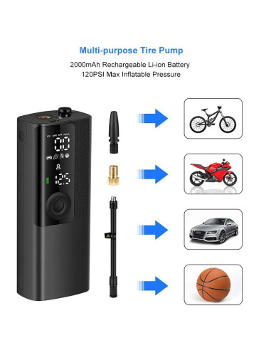 Elektrisk smart cykelpumpe - Newo BP198